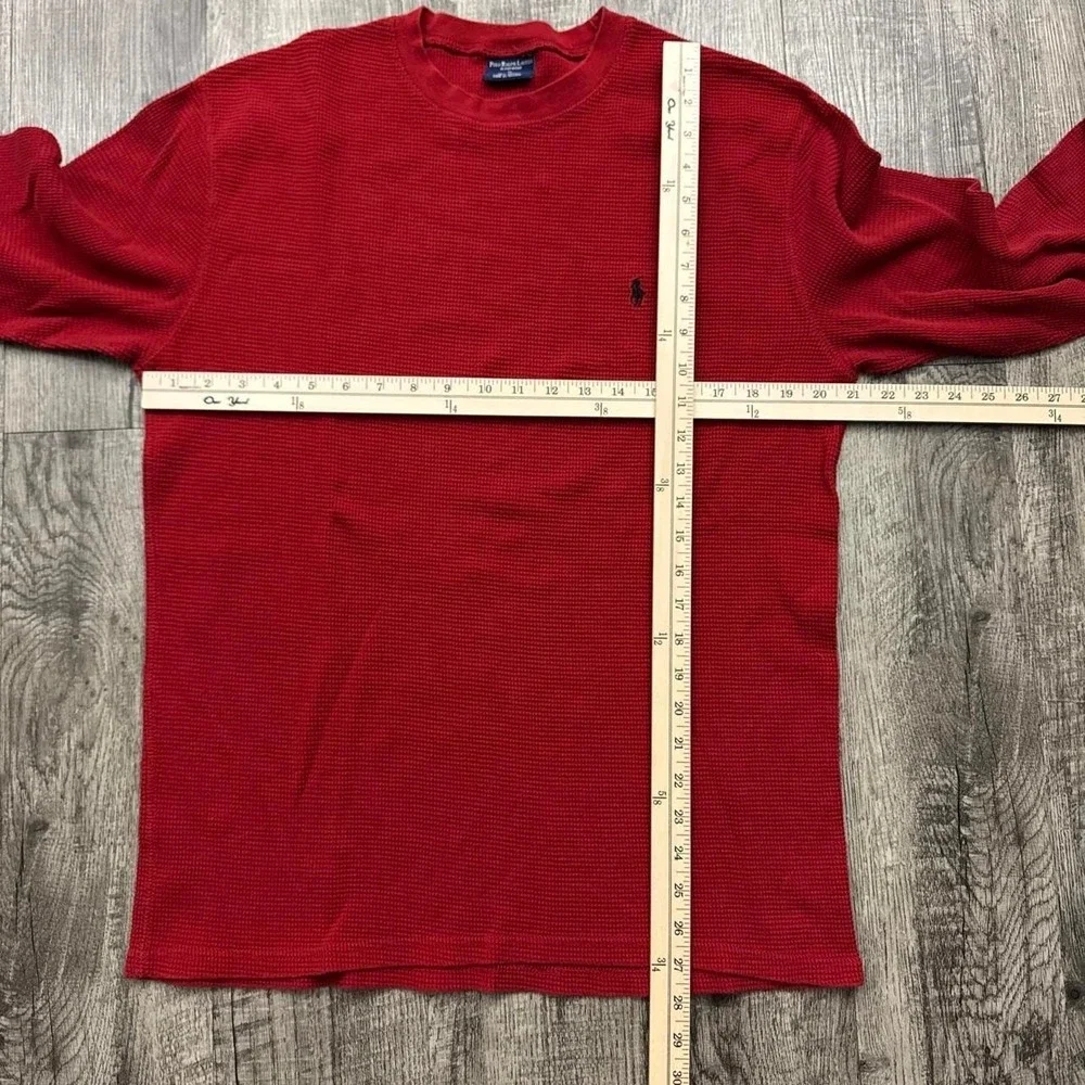 Polo Ralph Lauren Sleepwear Waffle Knit Thermal Shirt Red XL